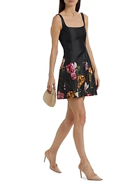 Caroline Sequined Floral Minidress