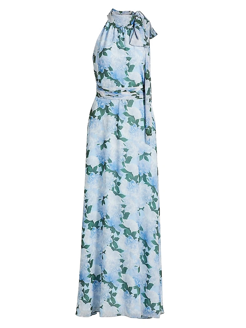 Kayla Floral Halterneck Gown