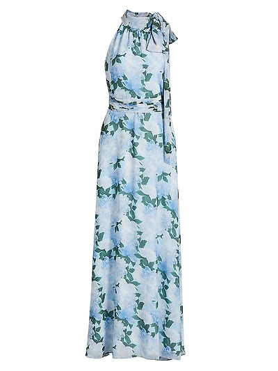 Kayla Floral Halterneck Gown