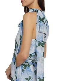 Kayla Floral Halterneck Gown
