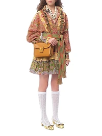 Short Dress in Voyage Imaginaire Cashmere Muslin