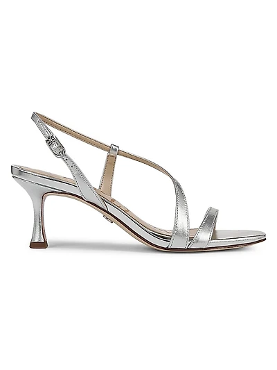 Prance 65MM Metallic Leather Strappy Sandals