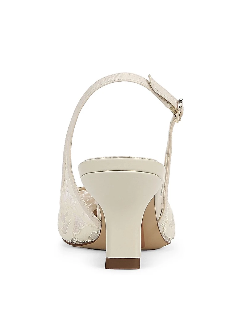 Bianka 65MM Mesh Slingback Pumps