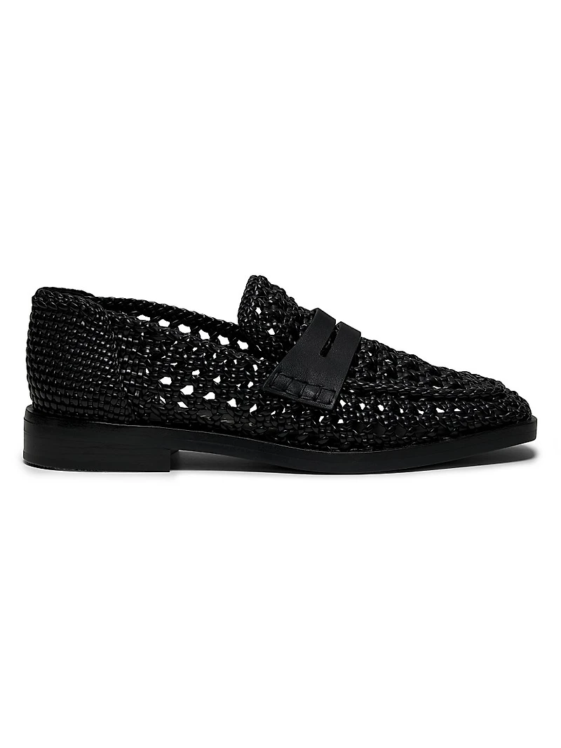 Alexa Macramé Woven Penny Loafers