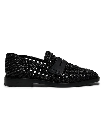 Alexa Macramé Woven Penny Loafers