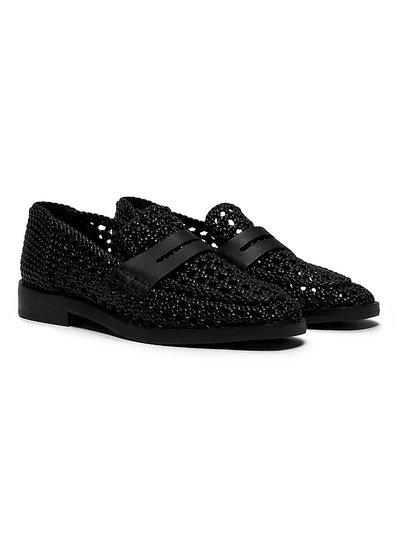 Alexa Macramé Woven Penny Loafers