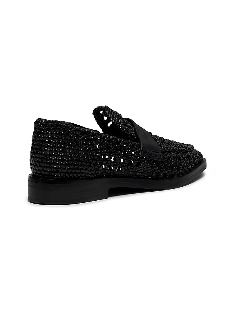 Alexa Macramé Woven Penny Loafers