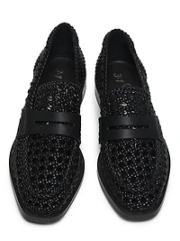 Alexa Macramé Woven Penny Loafers