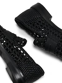 Alexa Macramé Woven Penny Loafers