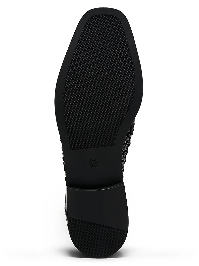 Alexa Macramé Woven Penny Loafers