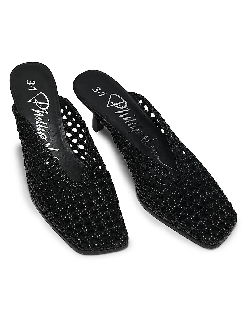 ID Macramé 65MM Leather Mules