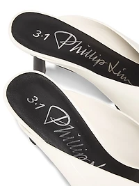 65MM Leather Teardrop-Heel Mules