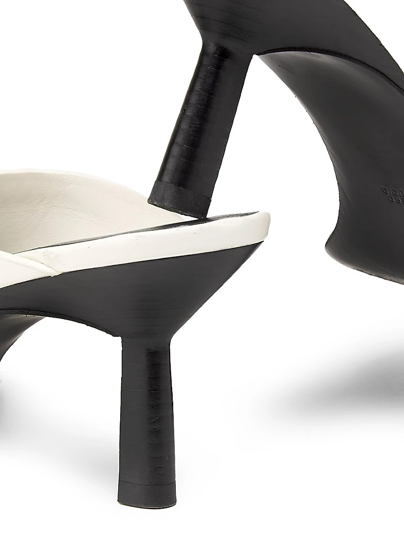 65MM Leather Teardrop-Heel Mules