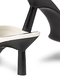 65MM Leather Teardrop-Heel Mules