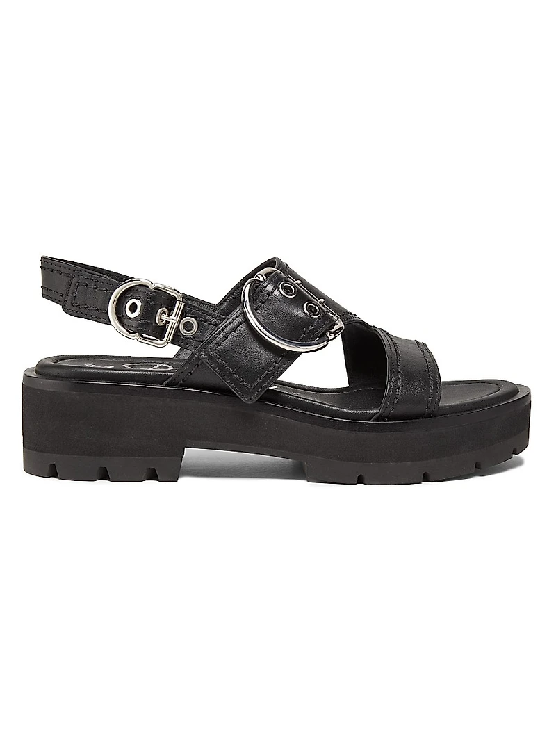 Z-Strap Lug-Sole Leather Sandals