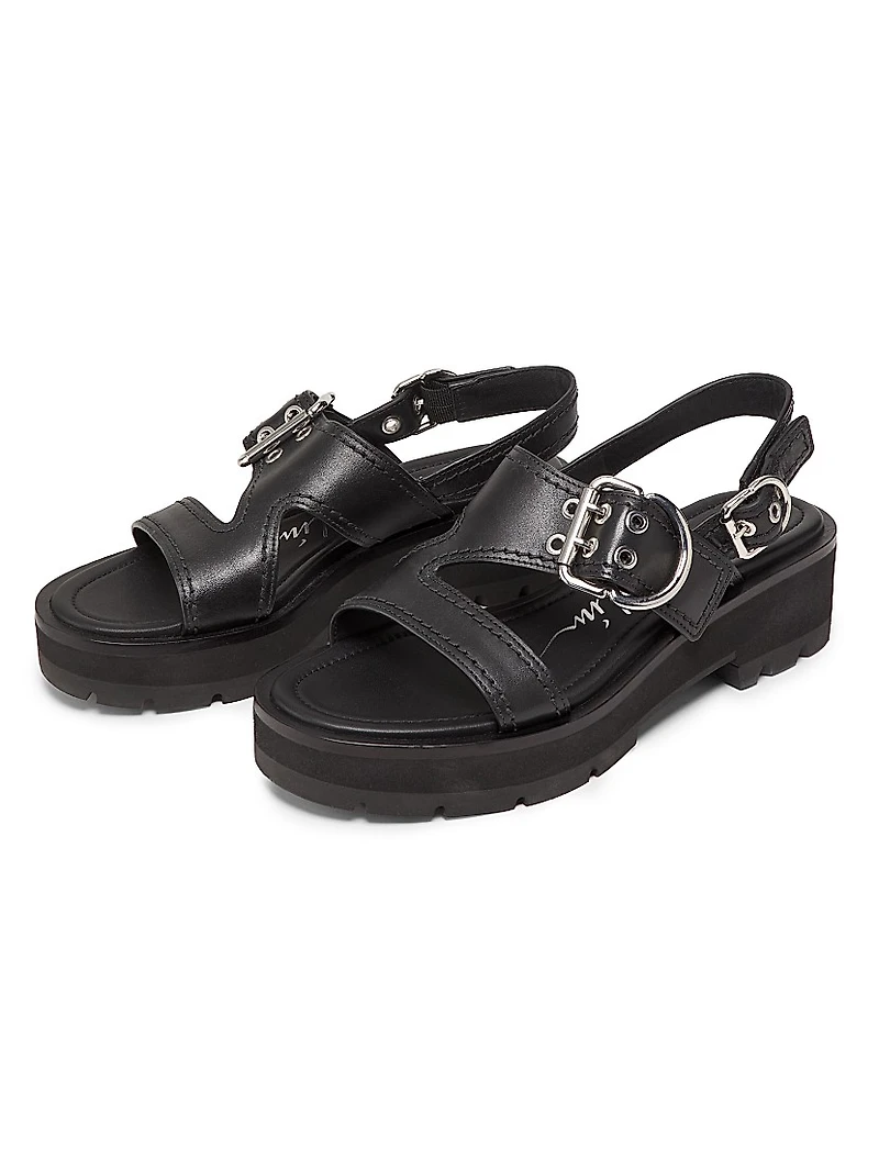 Z-Strap Lug-Sole Leather Sandals