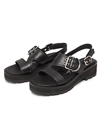 Z-Strap Lug-Sole Leather Sandals