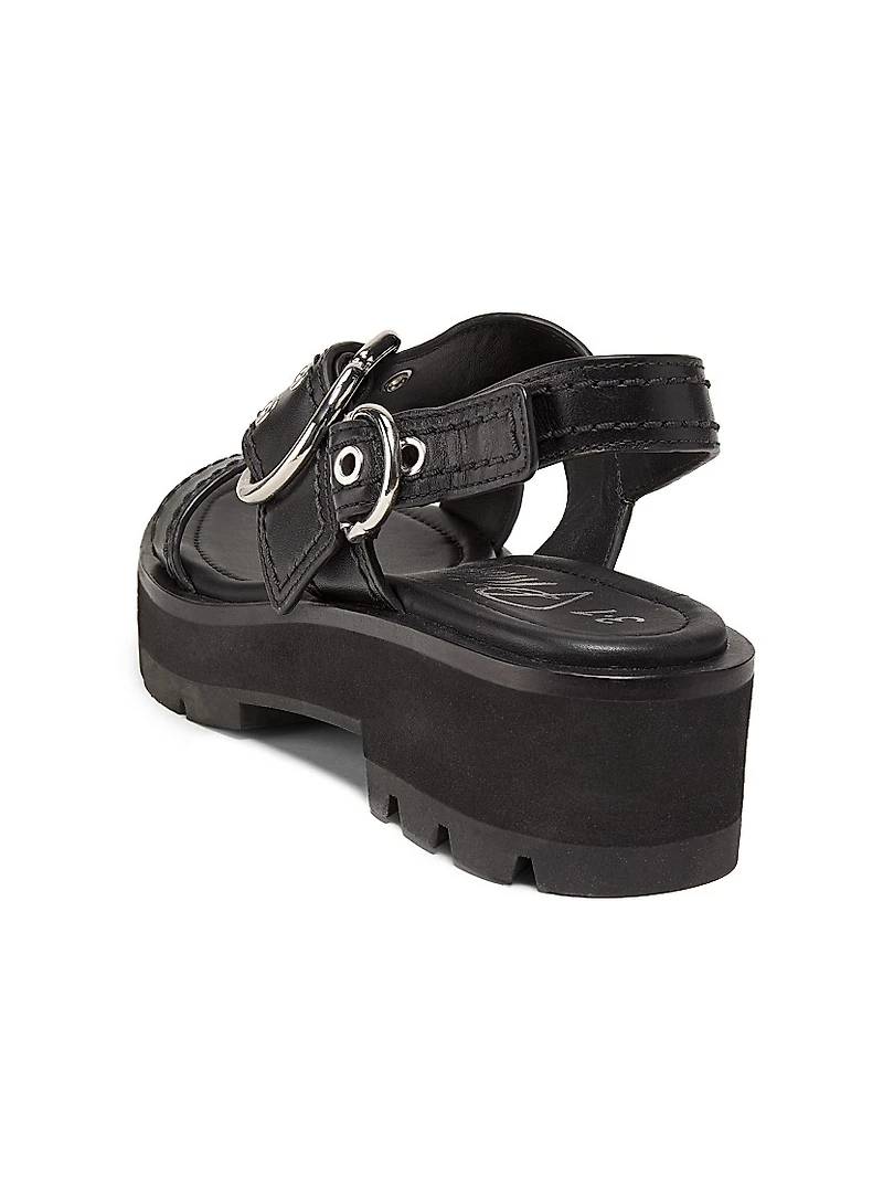 Z-Strap Lug-Sole Leather Sandals