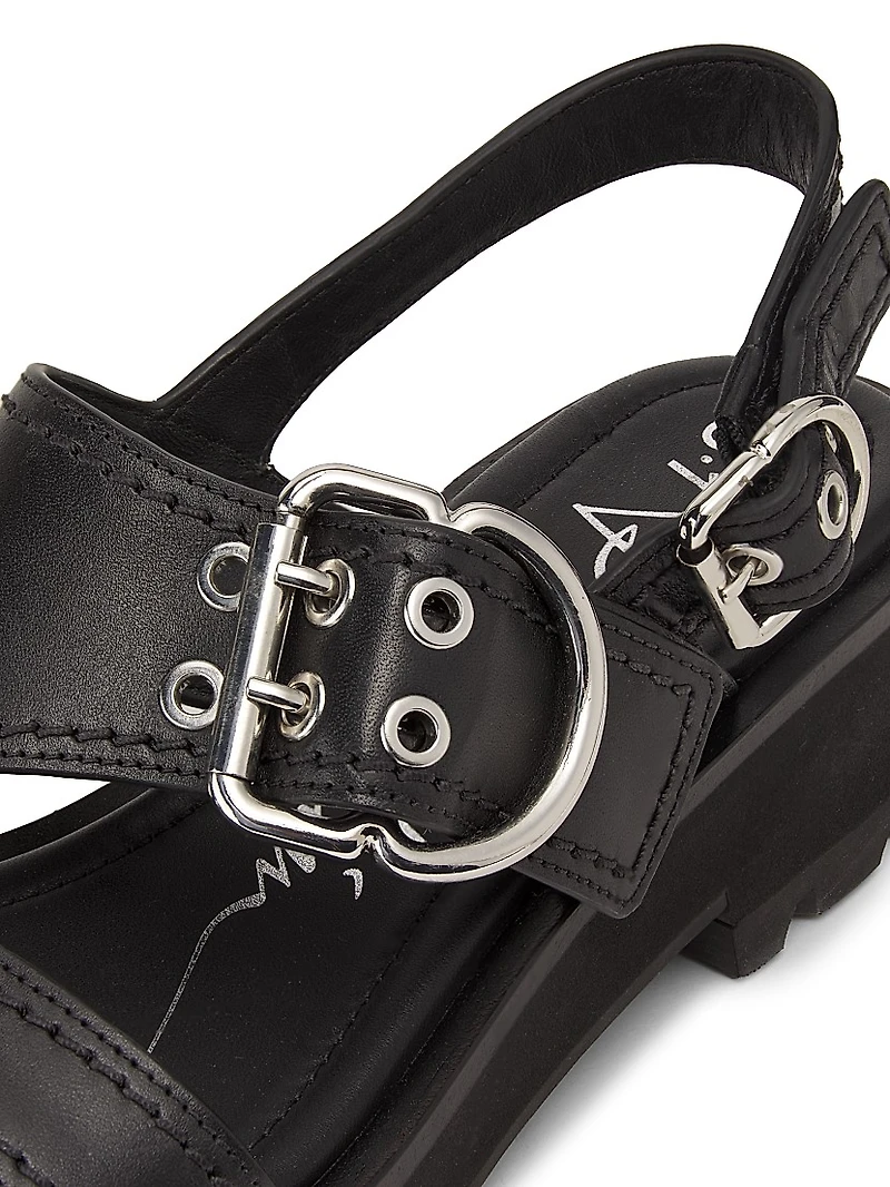 Z-Strap Lug-Sole Leather Sandals