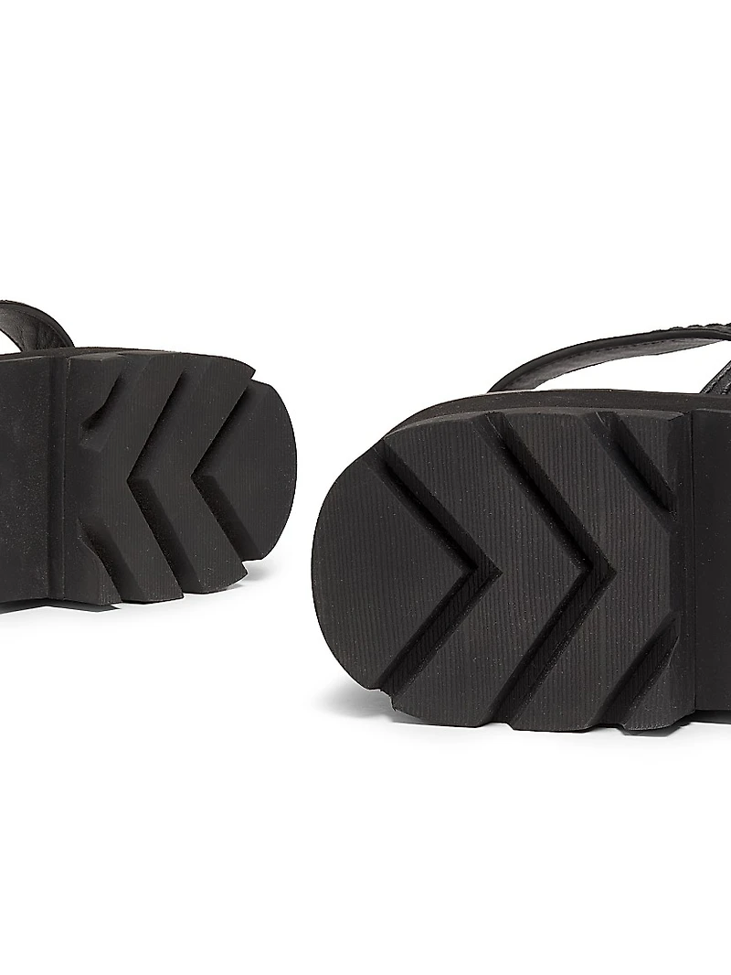 Z-Strap Lug-Sole Leather Sandals