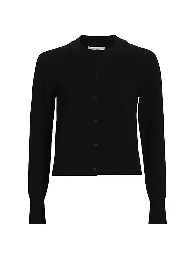 Wool & Cashmere Button-Front Cardigan