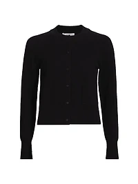 Wool & Cashmere Button-Front Cardigan