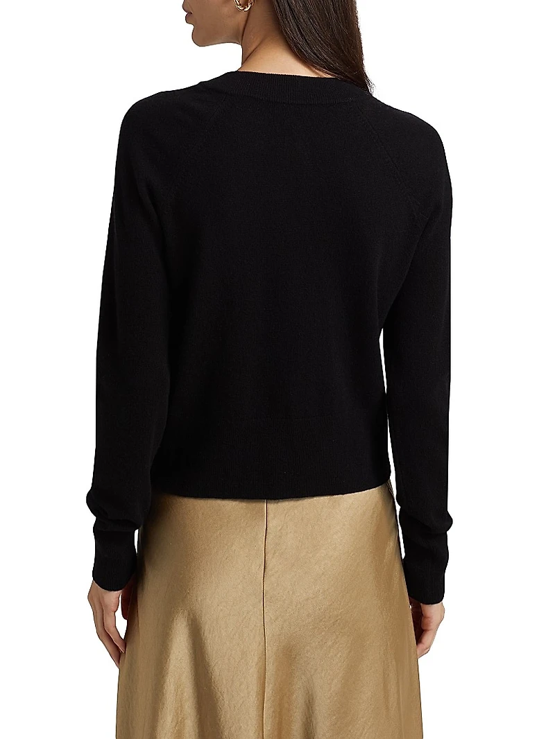 Wool & Cashmere Button-Front Cardigan