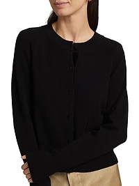 Wool & Cashmere Button-Front Cardigan