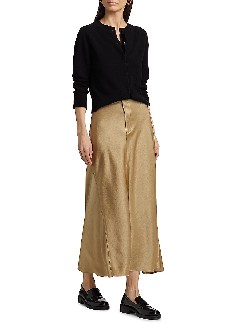 Wool & Cashmere Button-Front Cardigan