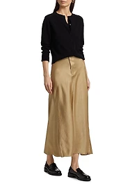 Wool & Cashmere Button-Front Cardigan