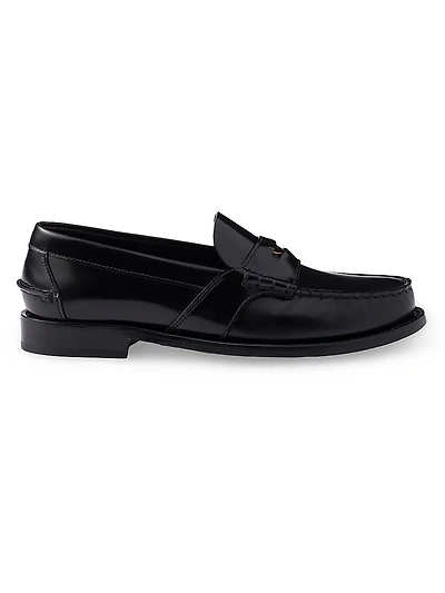 Brushed Leather Loafers