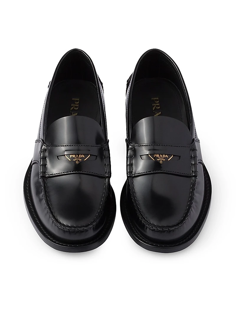 Women's Brushed Leather Loafers