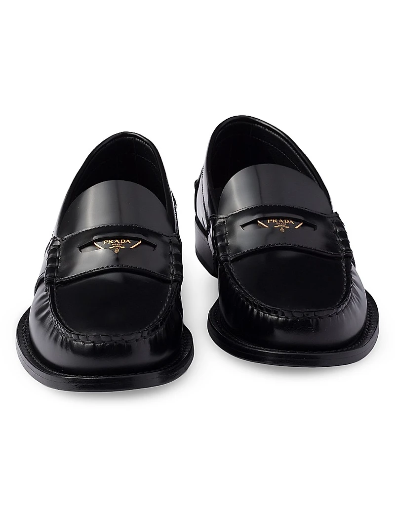 Women's Brushed Leather Loafers