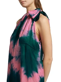 Akua Tie-Dye Halterneck A-Line Maxi Dress