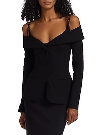 Matte Off-the-Shoulder Jacket