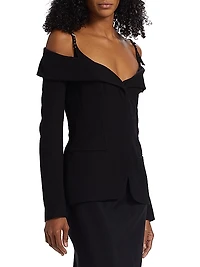 Matte Off-the-Shoulder Jacket