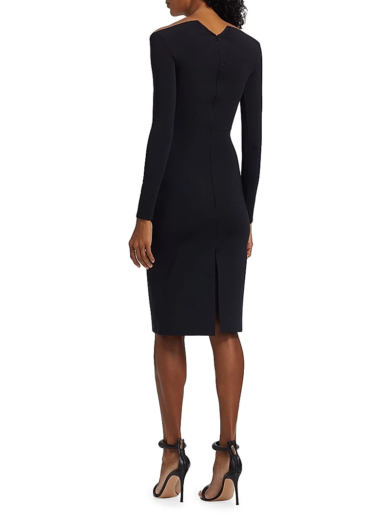 Sculpted Illusion Cocktail Dress