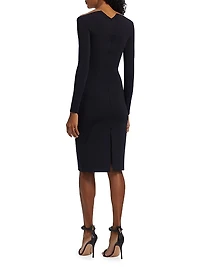 Sculpted Illusion Cocktail Dress