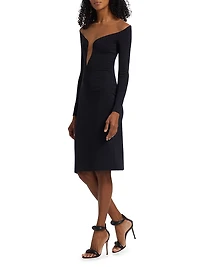 Sculpted Illusion Cocktail Dress