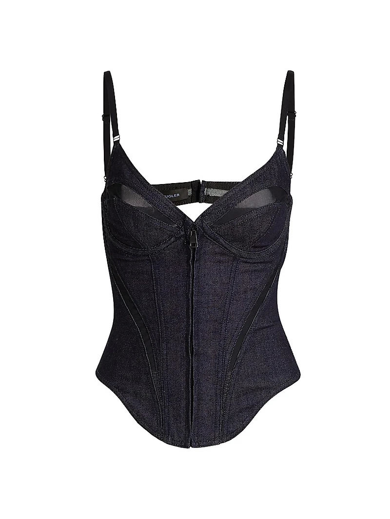 Corset Stretch Raw Denim Top