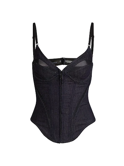 Corset Stretch Raw Denim Top