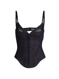 Corset Stretch Raw Denim Top