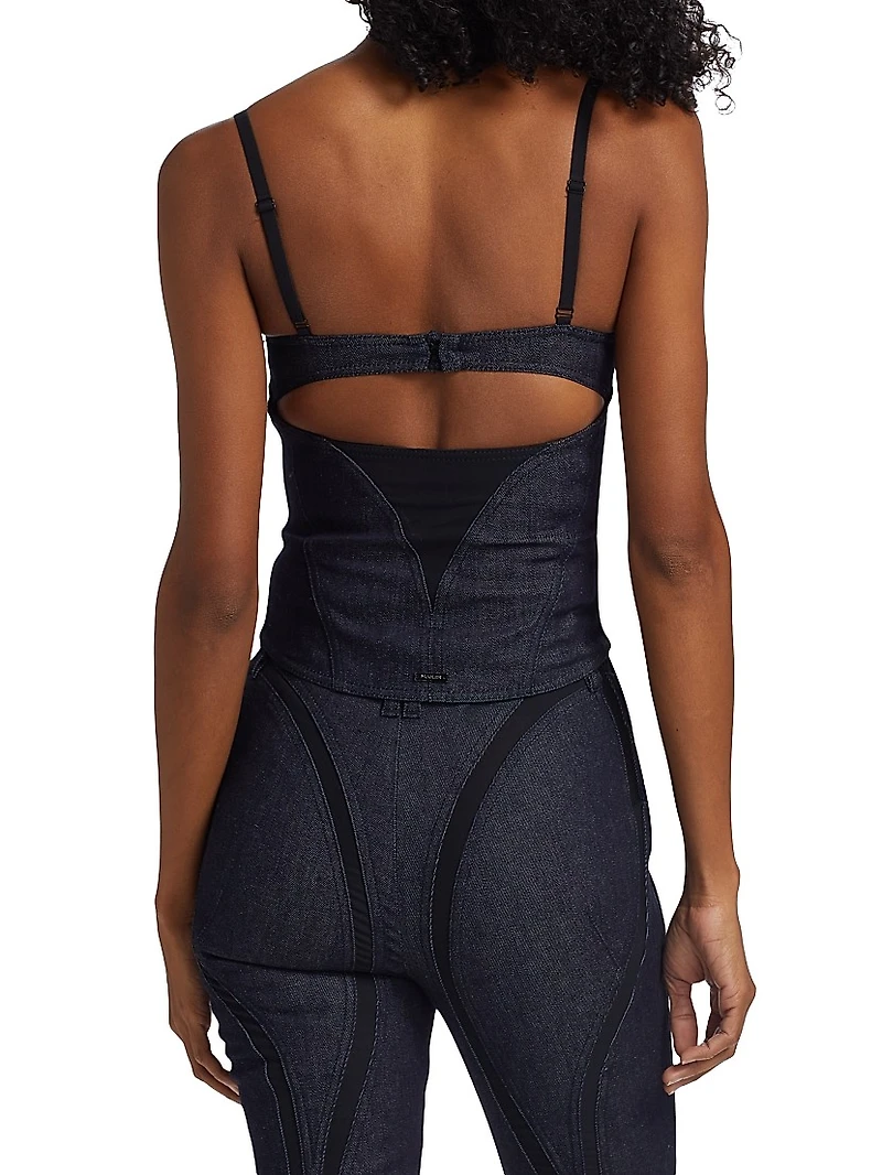 Corset Stretch Raw Denim Top