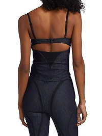 Corset Stretch Raw Denim Top