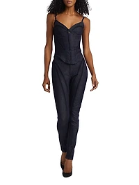 Corset Stretch Raw Denim Top