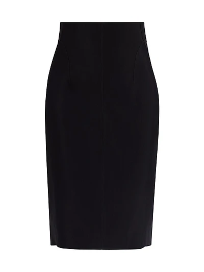 Matte Heavy Fluid Midi-Skirt