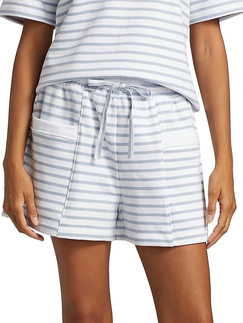 Striped Cotton Shorts