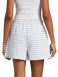 Striped Cotton Shorts