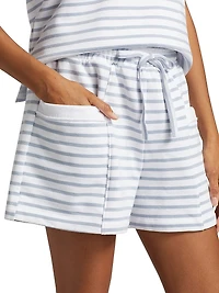 Striped Cotton Shorts