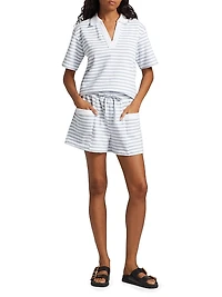 Striped Cotton Shorts